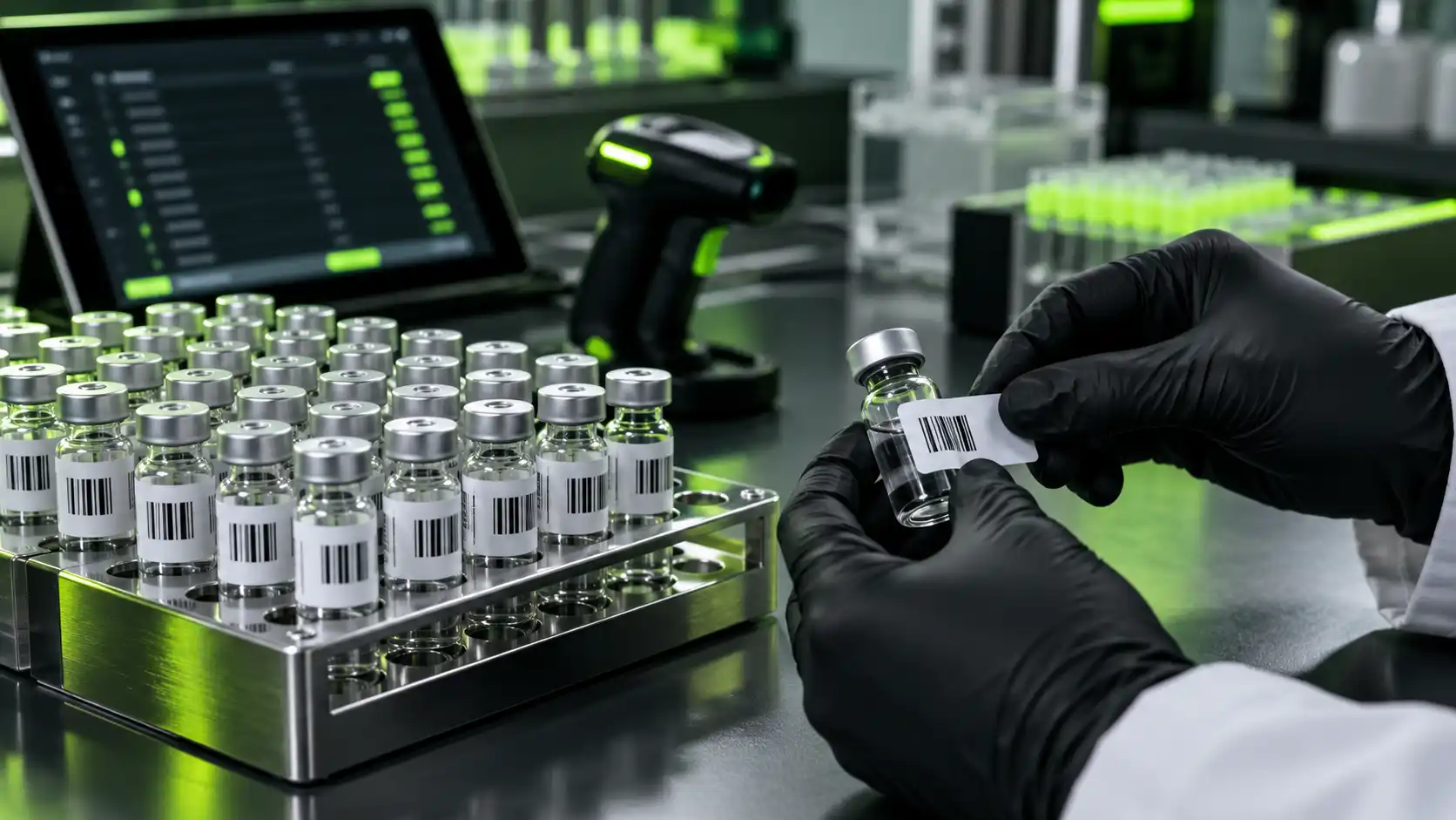 Track Peptide Samples in a Laboratory peptide sample labeling